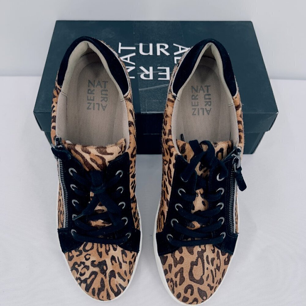 Naturalizer Macayla Cheetah Leather Upper Sneakers Women's 10M